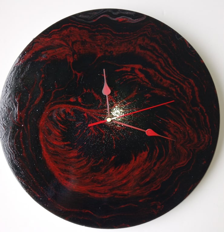 "Passion Tree" Unique Hand-painted Handcrafted Clock Abstract Wall Art 