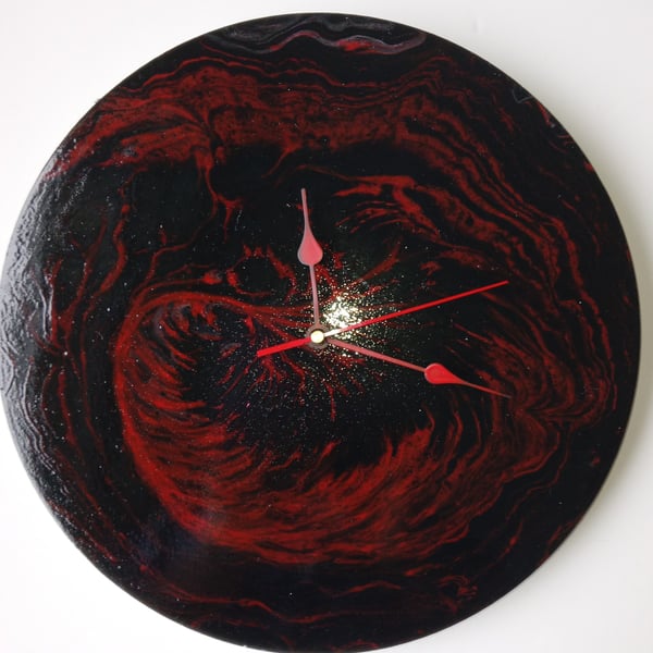 "Passion Tree" Unique Hand-painted Handcrafted Clock Abstract Wall Art 