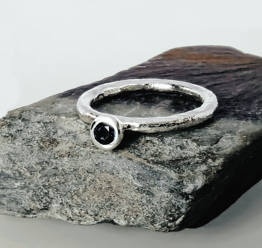 Recycled Sterling Silver Handmade Textured Ring