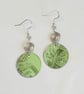 Recycled tin and silver earrings 