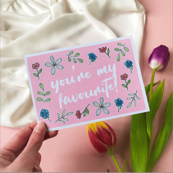 You're My Favourite Valentines Day Card, Galentine, Card for Friend