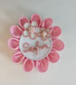Personalised Pink Flower Wall Art – Handmade Floral Name Plaque – Nursery & Chil - Image 2