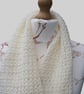 Classic Cream Shade Tassel Scarf -  Elegant Crocheted Scarf - Indoor Scarf - Image 4