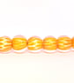 Handmade orange and white patterned lamp work glass beads - Image 4