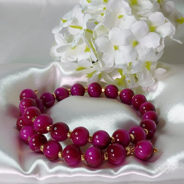 Premium Purple Tigers Eye Bracelet