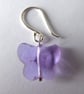 Cute Butterfly Bauble Earrings Lilac - Image 2