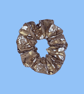 Scrunchie Made with Vintage Brown Butterfly Fabric - Image 2