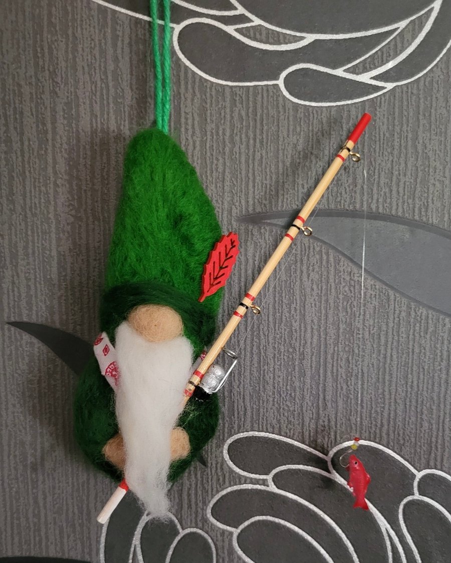 Gone Fishing - Fisherman - One of a Kind Handmade Gonk Gnome