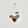 'Merry Christmas Holly' - Hanging Decoration