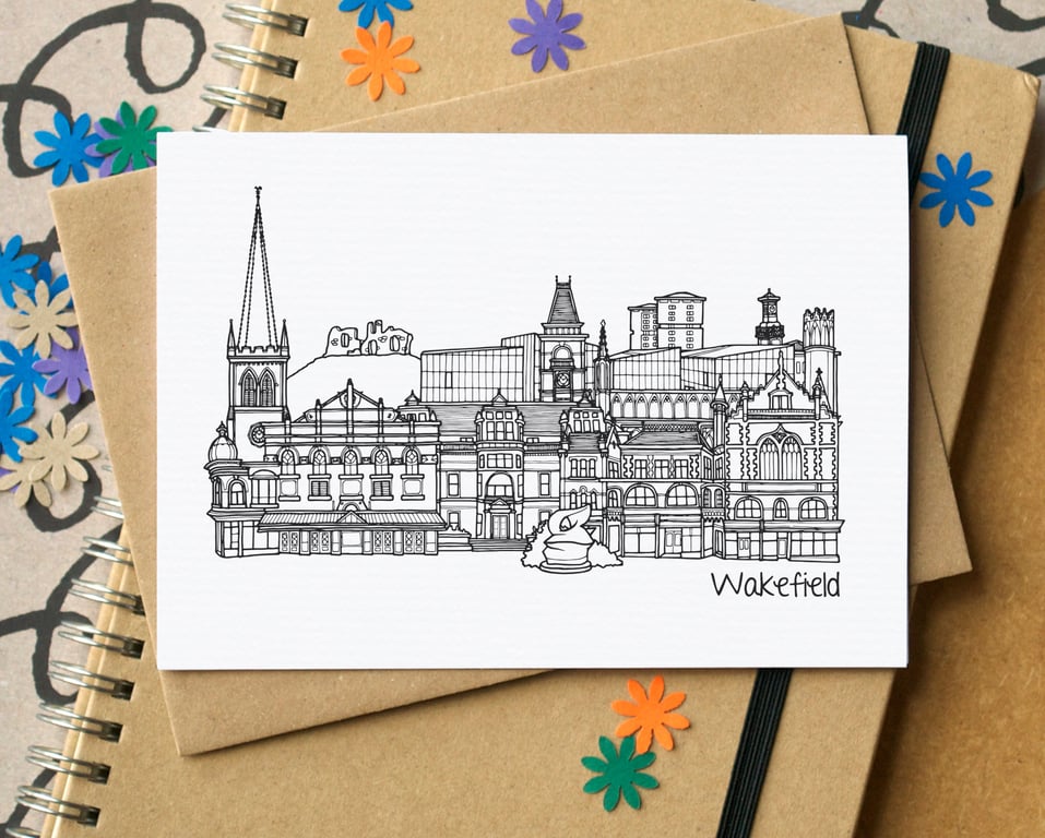 Wakefield Skyline Greetings Card