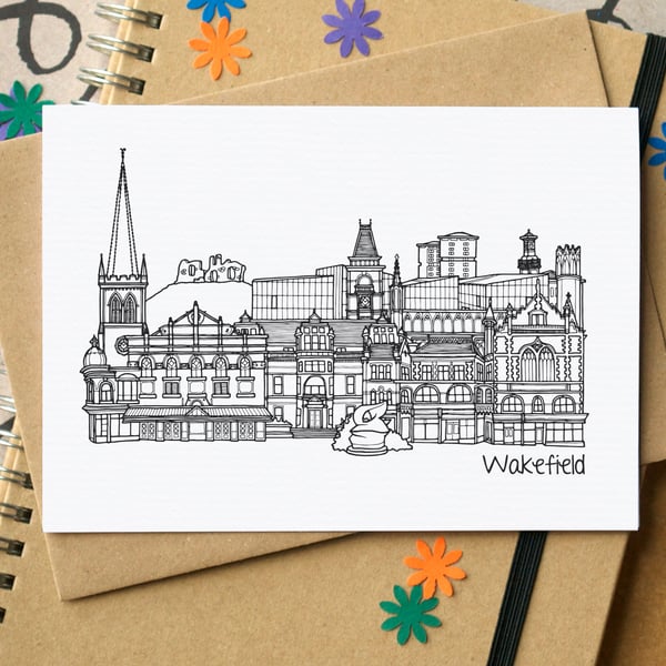 Wakefield Skyline Greetings Card