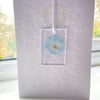 Dandelion card - fused glass embossed keepsake card