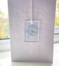 Dandelion card - fused glass embossed keepsake card