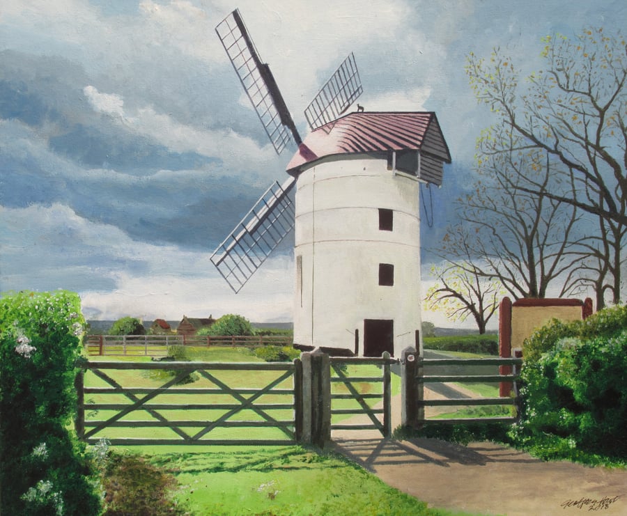  Ashton Windmill, N.Somerset, Landscape, Giclee or Premium print. Painting