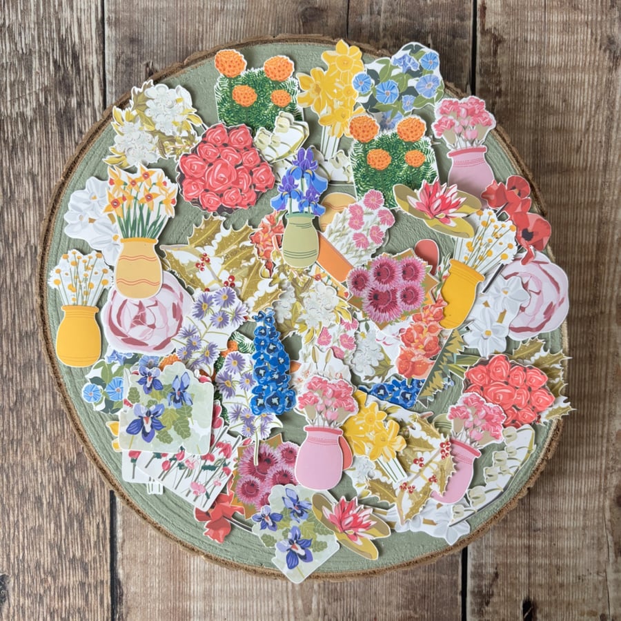 Flower Lucky Dip Stickers, Mystery Sticker Pack, Journal Stickers