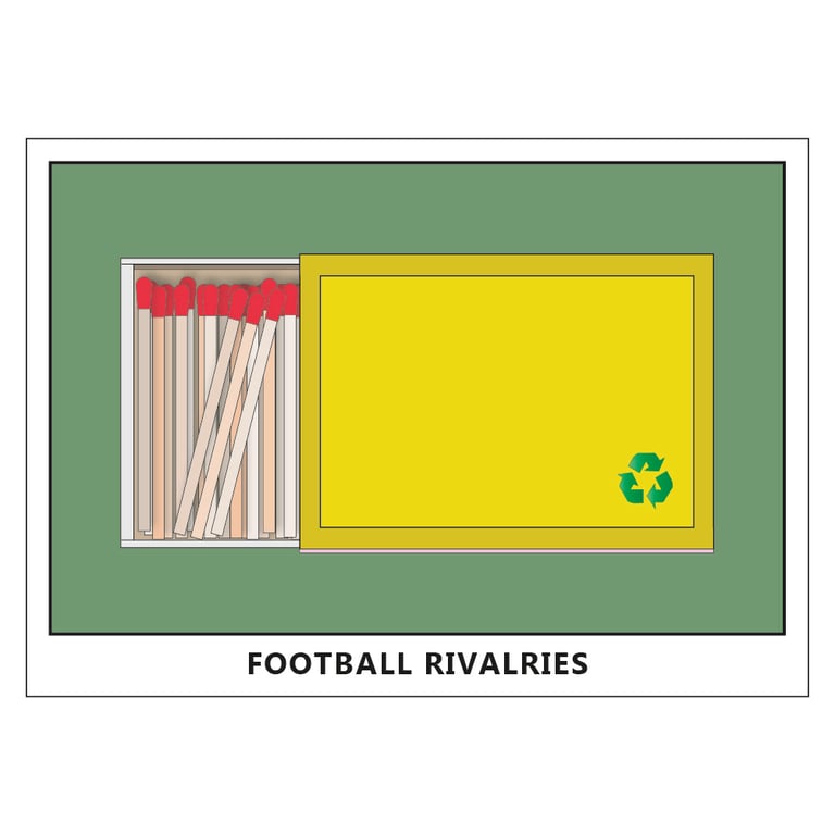 Football Rivalries Postcard