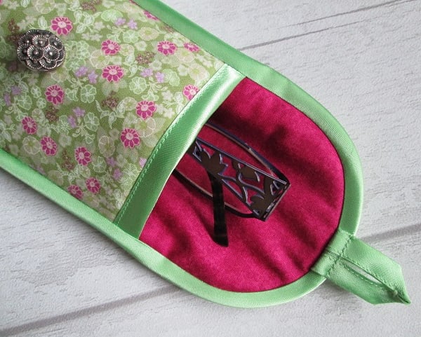 SOLD - Green and Pink Floral Glasses or Phone Case