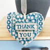 Ceramic heart floral decoration Thank You Teacher Gift Pottery heart