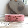 Actual Handwriting Bracelet  - Adjustable Length - Faux Leather - Personalised