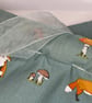 Lovely fox, fungi and acorns small fabric gift or storage bag  - Image 7