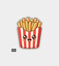Funny Vinyl Die Cut Sticker For Adults - Cute Kawaii French Fries - Image 1