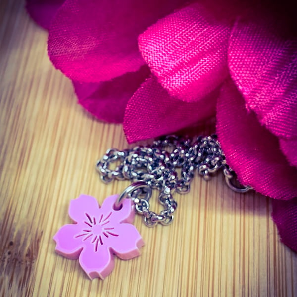 Cherry Blossom Acrylic Bracelet