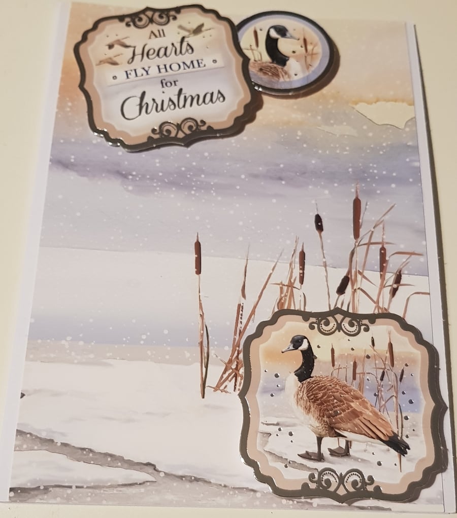 Flying home for Christmas card