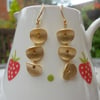 ♥ Gold poppy earrings
