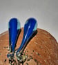 Blue Teardrop Glass Earings  - Image 4