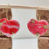 Kiss me heart hoop earrings hypo allergenic hoop