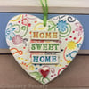 Bright ceramic heart decoration Home Sweet Home