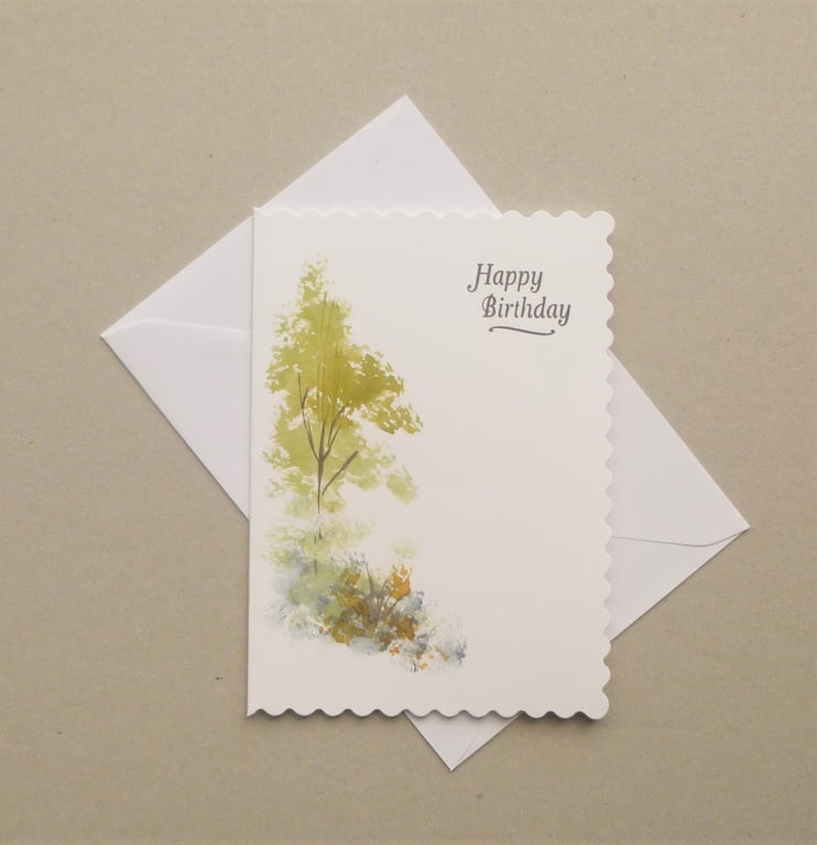 birthday card hand painted original art ( ref F 535 . B6 )