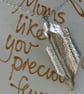 Scrolled leaf pendant in sterling silver,  hammered and hallmarked - Image 5