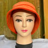 Handmade Orange Corduroy Bucket Hat