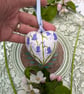 Bluebell hand-painted ceramic bauble decoration  - Image 1