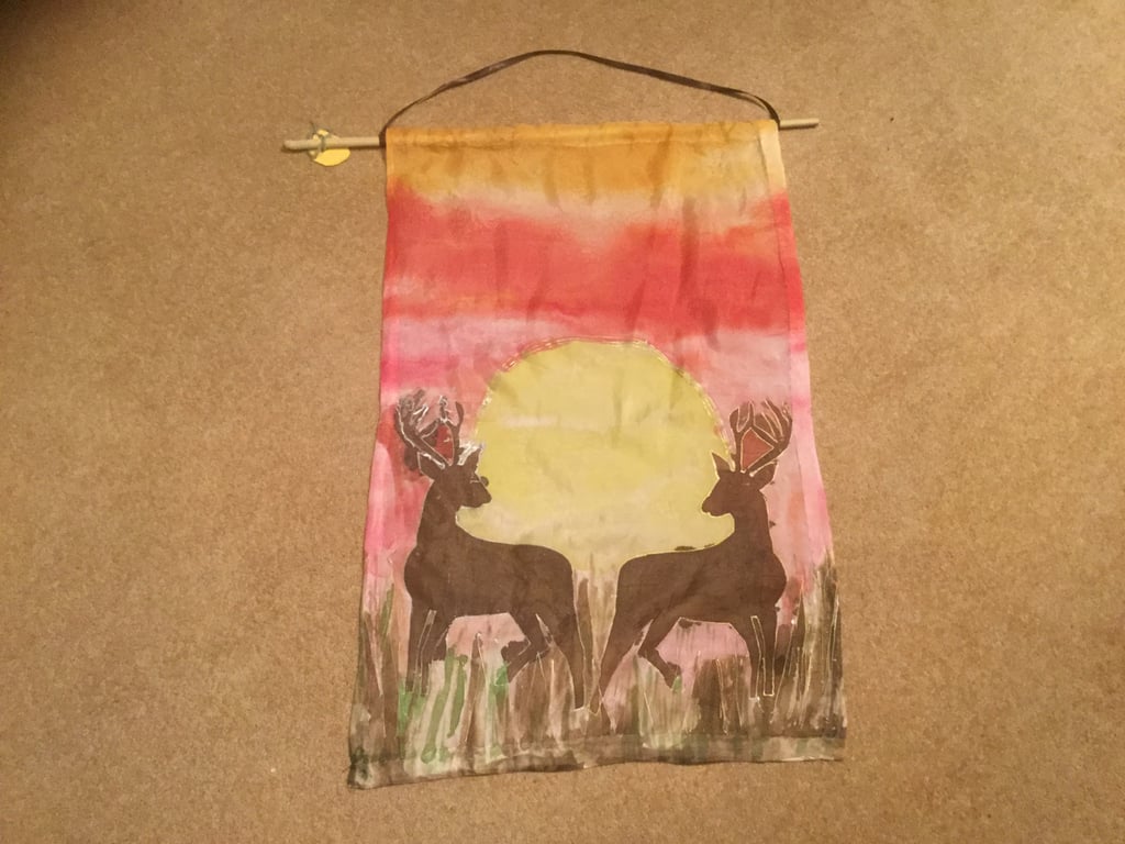 Deer at sunset