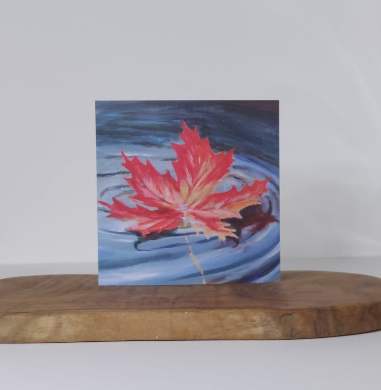 Gently Floating, Colourful Blank Greeting Card Printed from Original Artwork