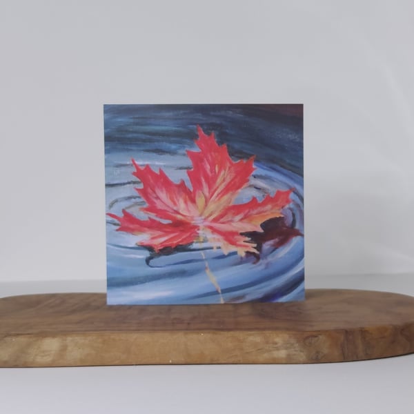 Gently Floating, Colourful Blank Greeting Card Printed from Original Artwork
