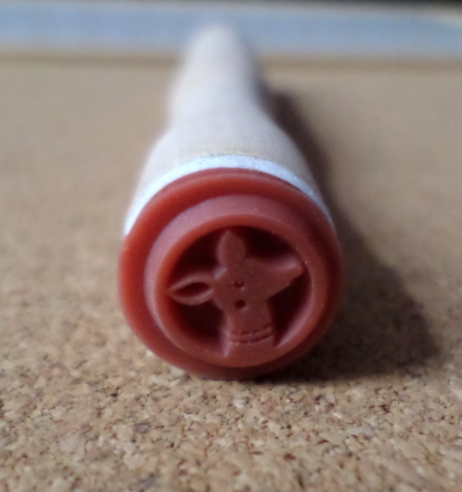 1 x MINI Ink Stamper - 1.3cm - Long Handled - Deer 