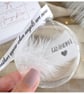 Grandma Memorial Round Feather Bauble, In Memory of Grandma, Round Glass Christm - Image 2
