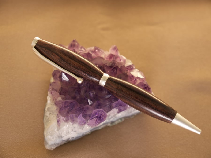Cocobolo wood pen hand crafted on Sanday, Orkney, R6,1