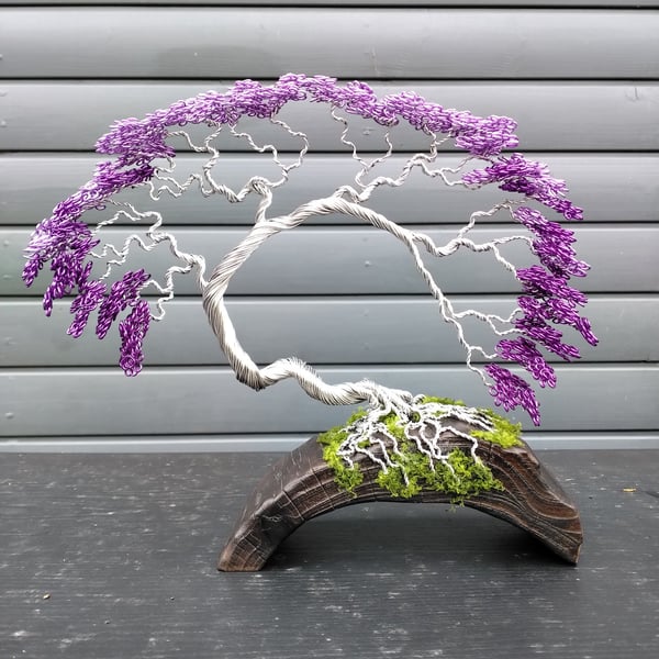 Handmade Amethyst Bonsai Wire Tree Sculpture – ... - Folksy