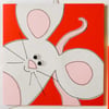 Cute Little Mouse Handmade Greeting Card