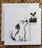 Funny Dog Christmas Card – Christmas Pudding Greeting Card for Dog Lovers