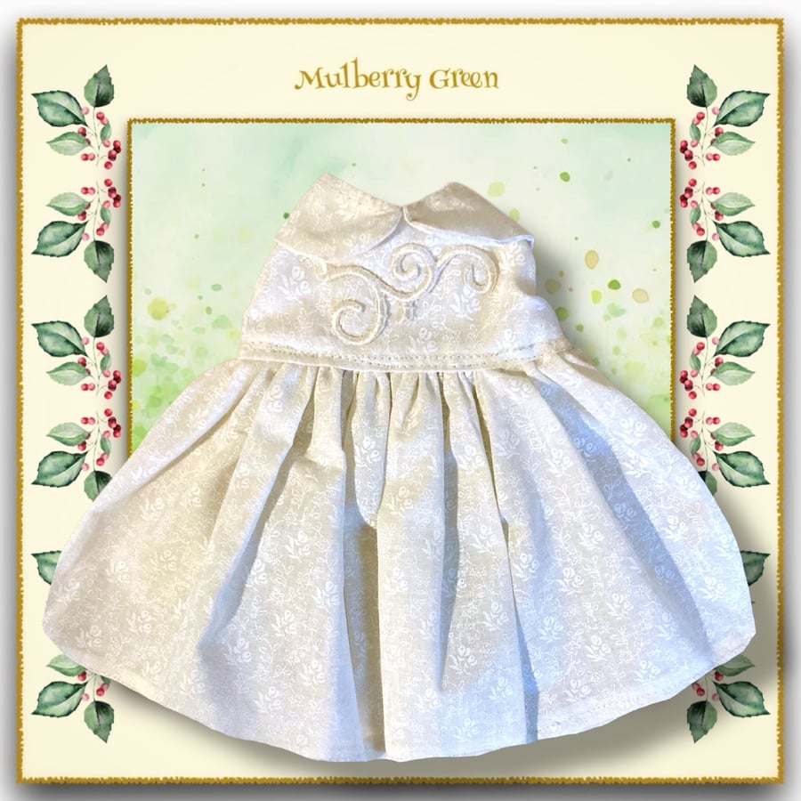  Scroll Patterned Bodice Heirloom Dress 