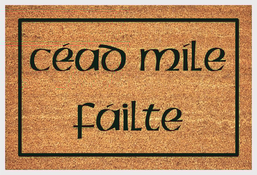 Céad Míle Failte Door Mat - Céad Míle Failte Welcome Mat - 3 Sizes