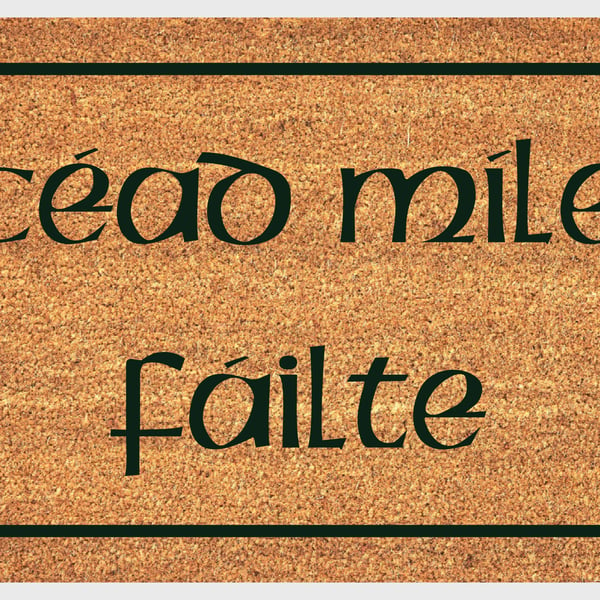 Céad Míle Failte Door Mat - Céad Míle Failte Welcome Mat - 3 Sizes