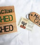 FrEE UK PoStAgE! OVERSIZED WOODEN KEY FOB KEY RING -finished in exterior varnish