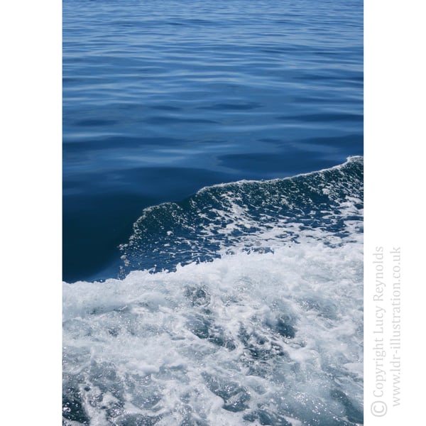 'Wake on the Water' Seascape Greeting Card
