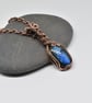 Wire Wrapped Blue Labradorite and Copper One of a Kind Pendant - Image 5